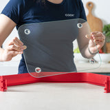 Auflaufform mit Glasboden und Glasfüßen