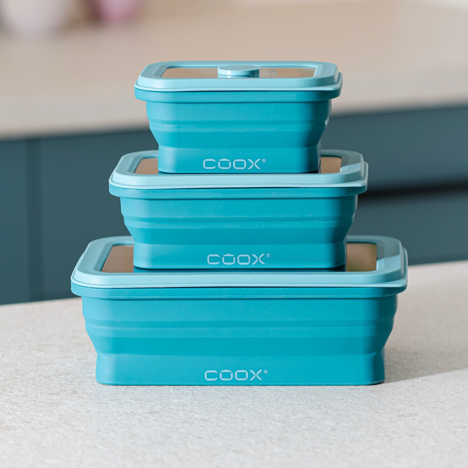 3er-Set Faltdosen von coox – Ideal für Meal Prep und Aufbewahrung in drei Größen