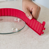Quicheform mit Glas-Servierplatte und Glasfüßen 18 cm