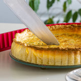 Quicheform mit Glas-Servierplatte und Glasfüßen 26 cm