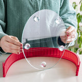 Quicheform mit Glas-Servierplatte und Glasfüßen 26 cm